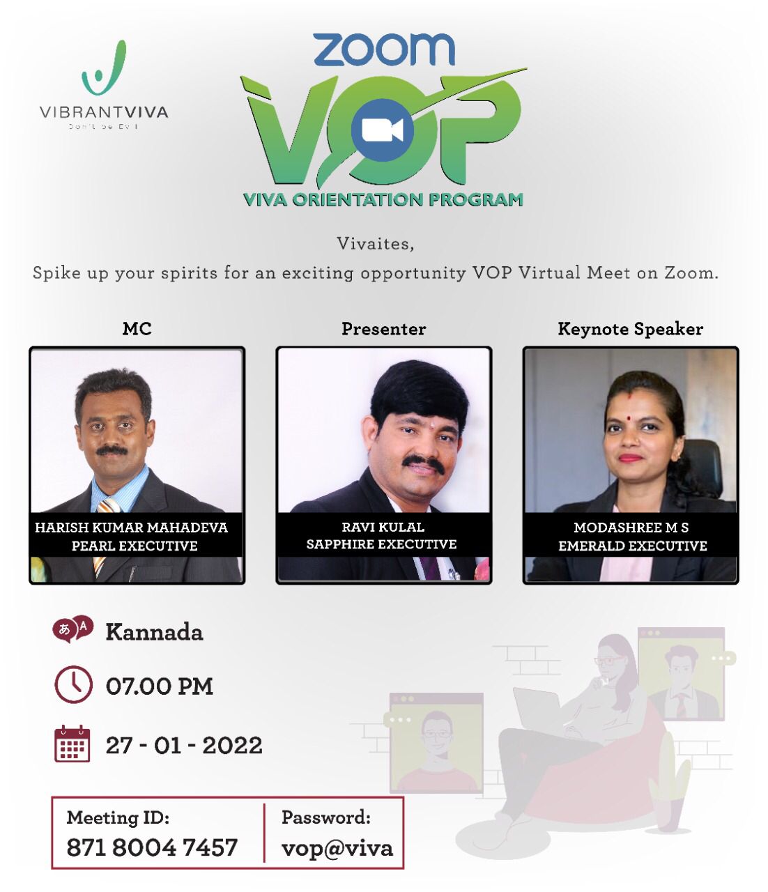 Independent Distributor Viva Orientation Live Webinar (Kannada) Every Tuesday / Thursday service
